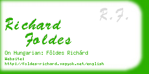 richard foldes business card